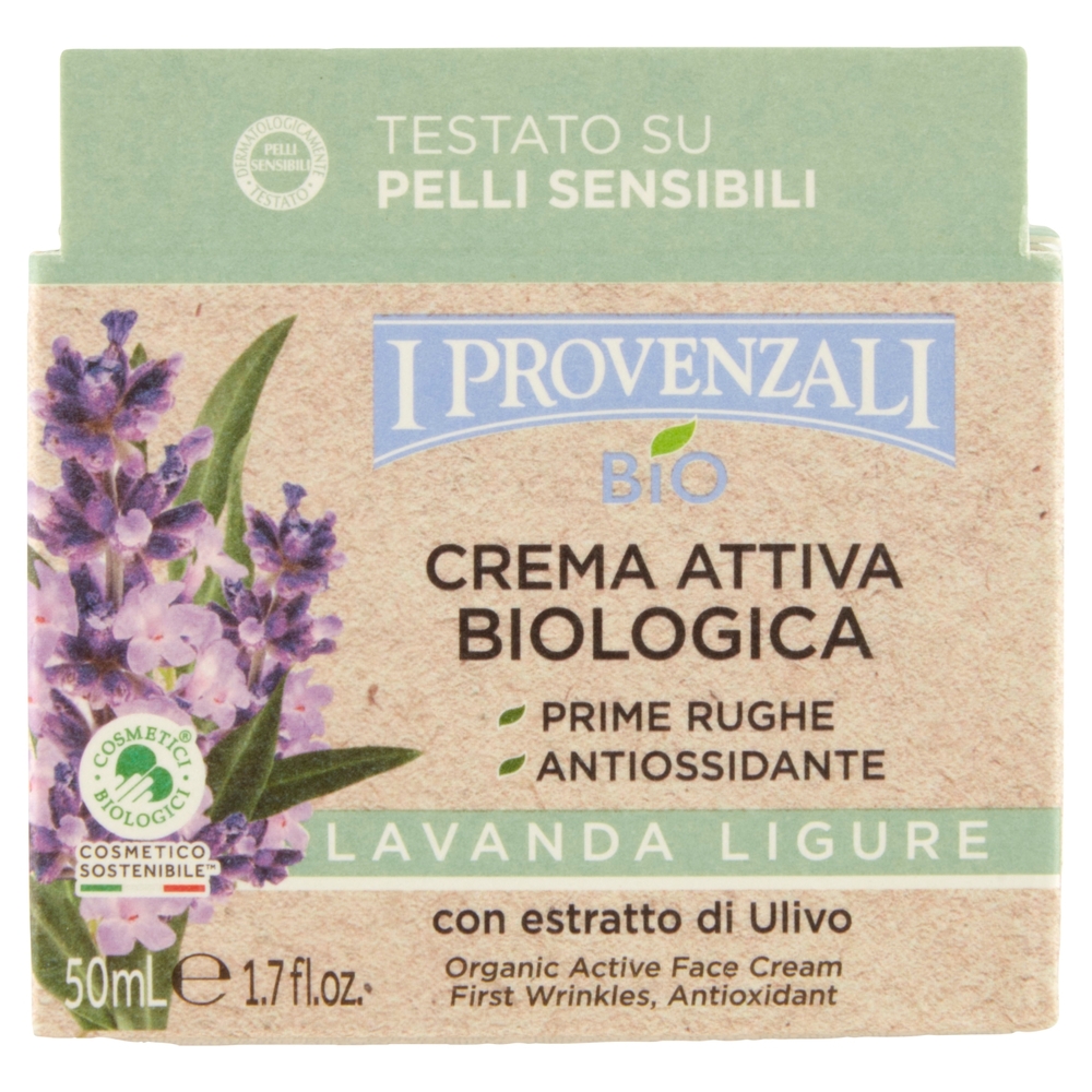 I Provenzali Bio Crema Attiva Biologica Lavanda Ligure 50 mL